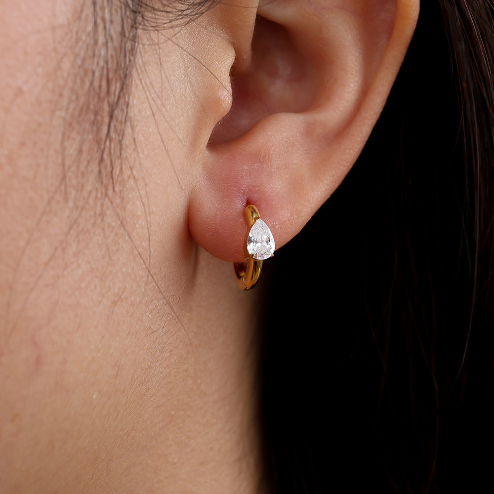 DIAMANT DRUPPEL HOOP