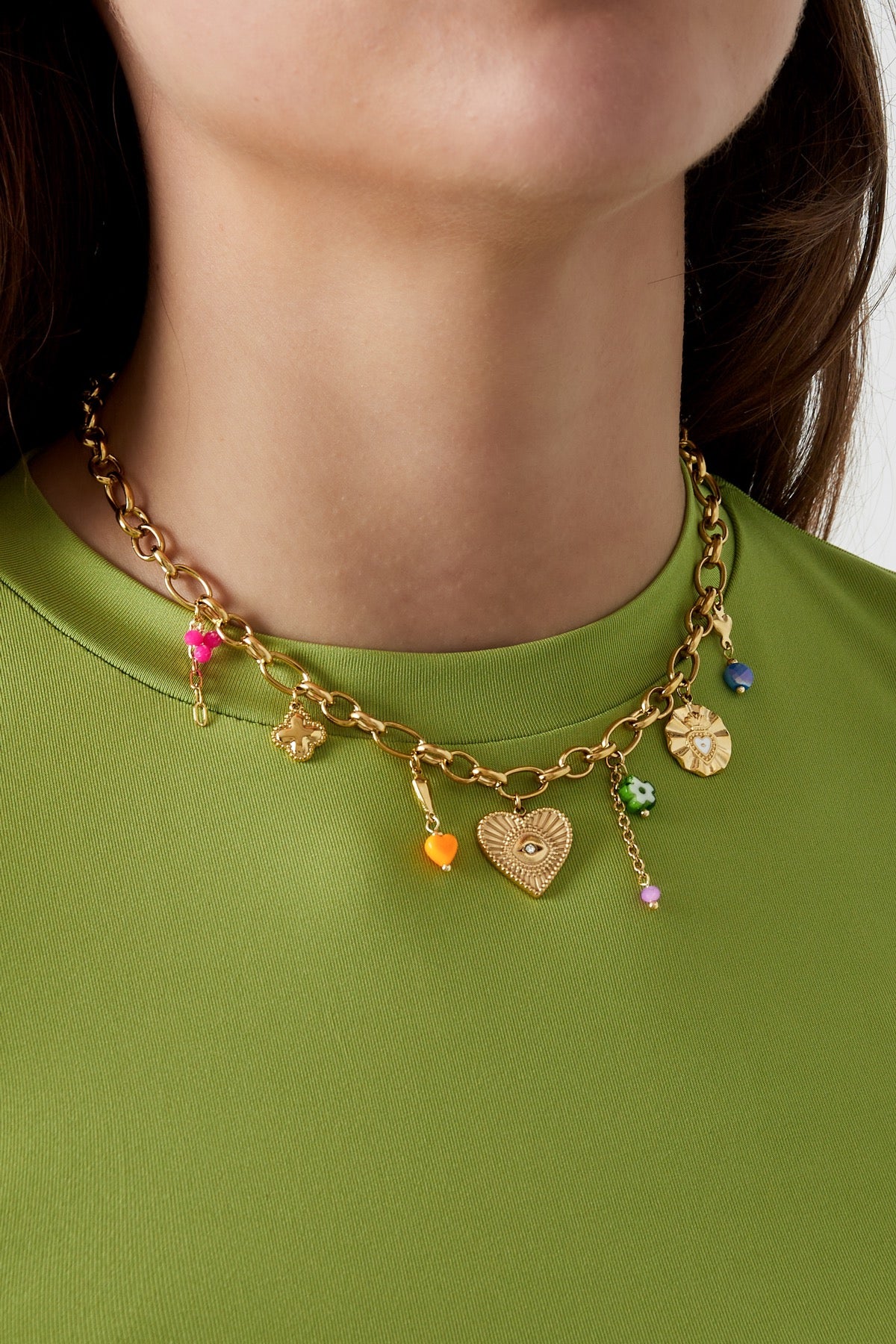 EYE WEGDE CHARM KETTING