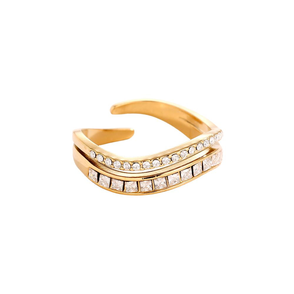 SOFT DIAMOND WAVE RING