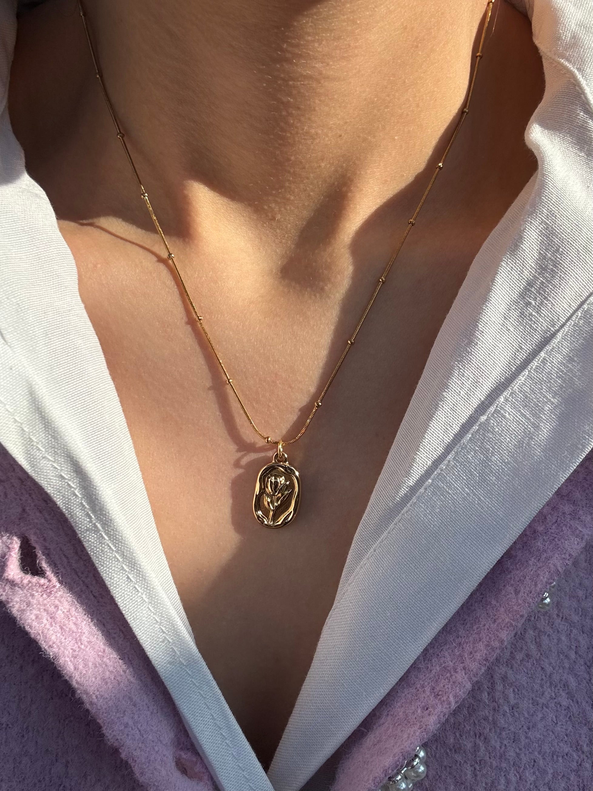 VINTAGE BLOEM KETTING