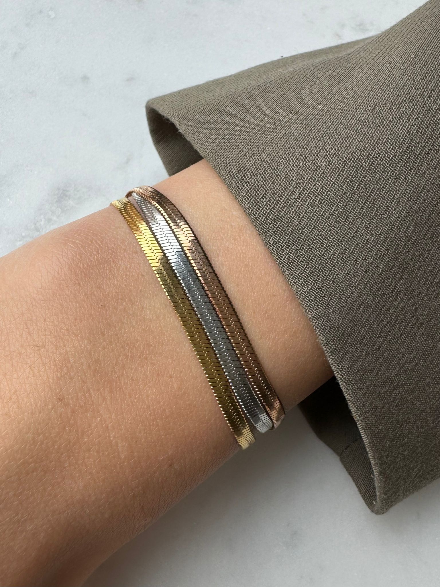 3 KLEURIG SNAKE ARMBAND