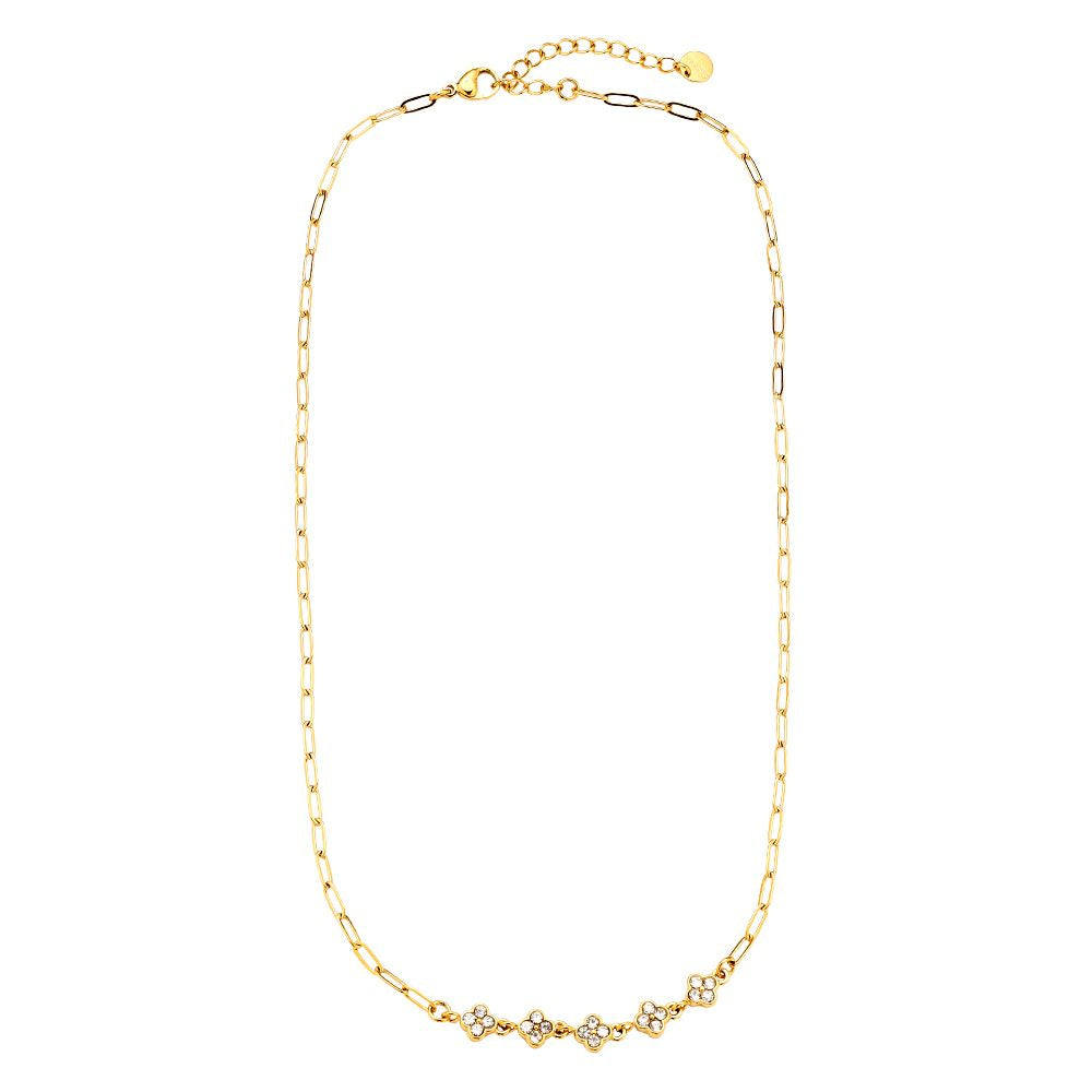 3 DIAMANT BLOEM KETTING