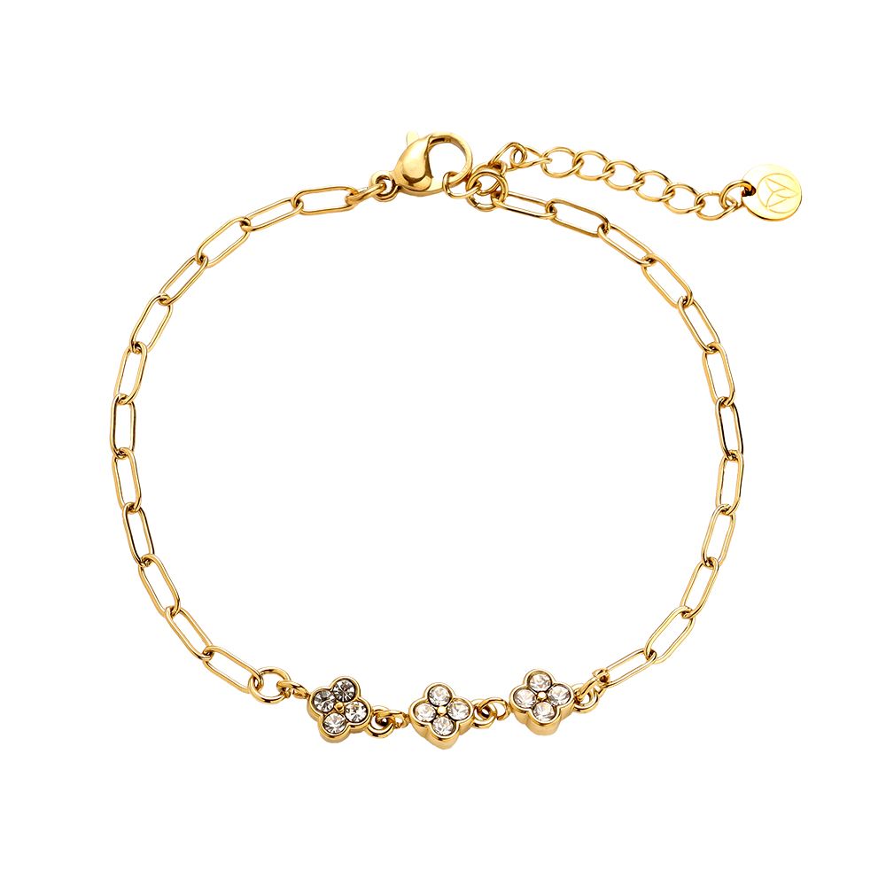 3 DIAMANT BLOEM ARMBAND