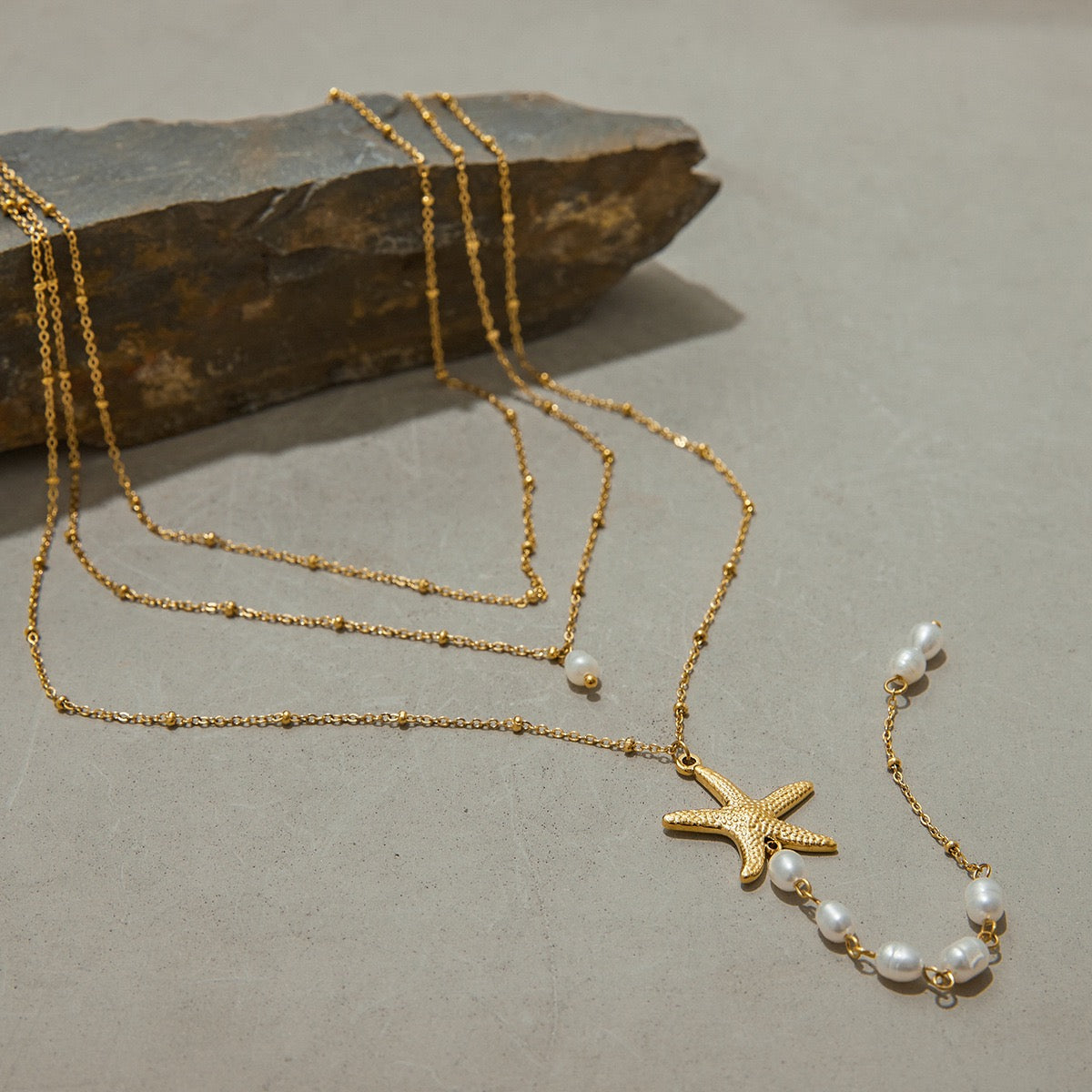 ZEESTER GELAAGDE KETTING