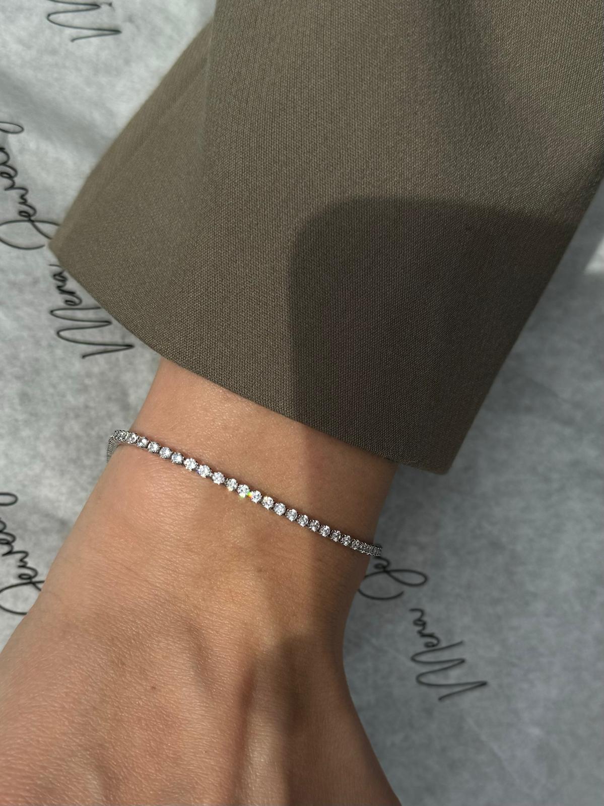 TENNIS ARMBAND ZILVER